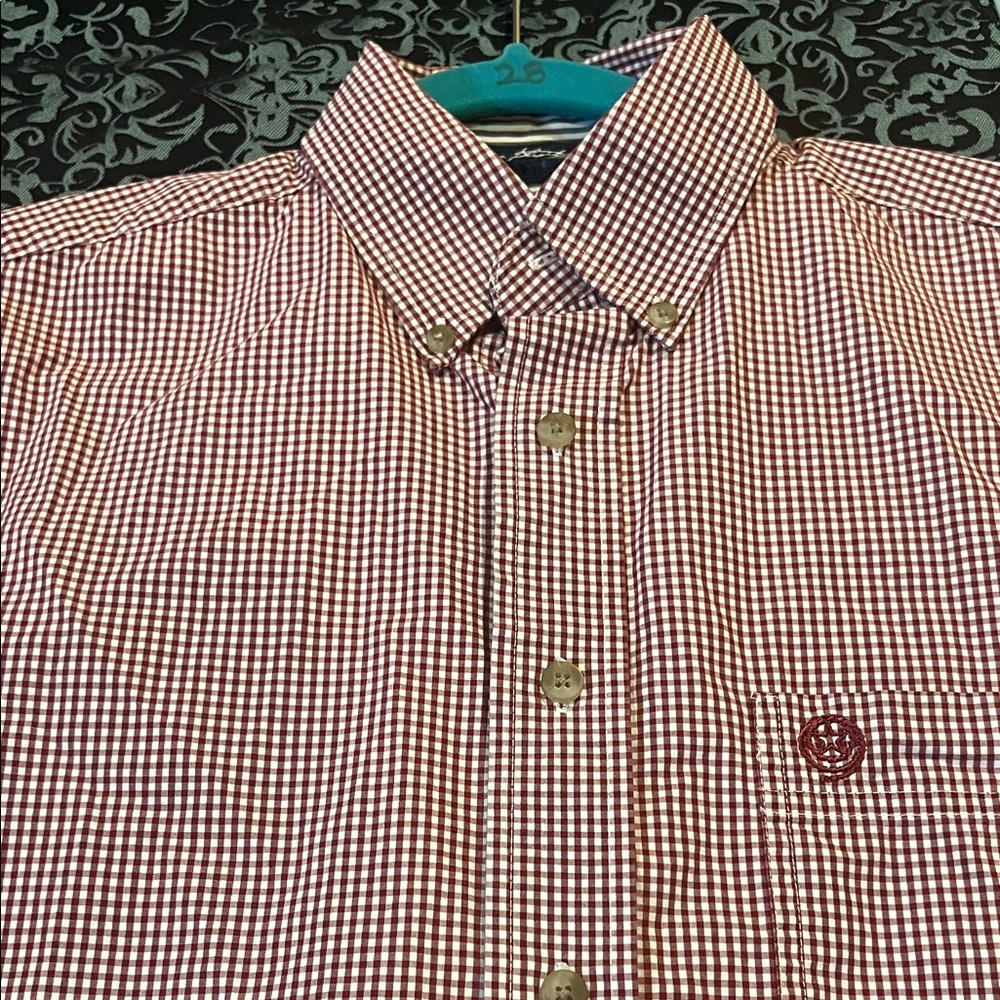 Classic Red Gingham Button-Down Shirt - image 6